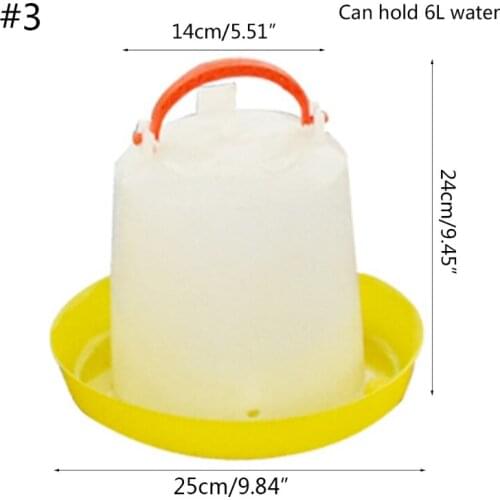 594C Automatic Chicken Waterer for Poultry Birds Hanging Chicken Waterer with Handle Outlet Design Easy to Clean Water Bucket