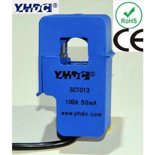 Free shipping SCT013 100A/50mA Split Core Current Sensor AC Current Transformer 200pcs