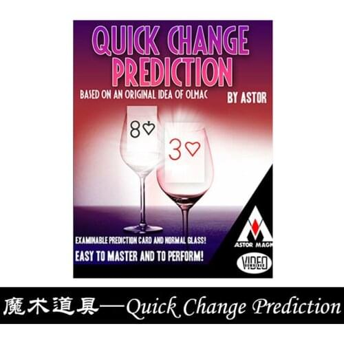 Quick Change Prediction by Astor Close Up Magic Comedy Illusions Mind Magic Tricks Props Mentalism Card Magie Gimmicks