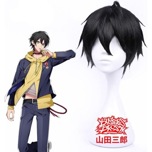 Division Rap Battle Hypnosis Mic DRB MC.LB SABURO YAMADA Cosplay Wig Hair Halloween Carnival Cosplay Costume Accessories