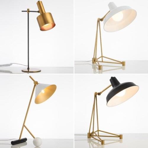 Designer model room light luxury art desk lamp post modern bedside lamp Nordic bedroom living room table lamp