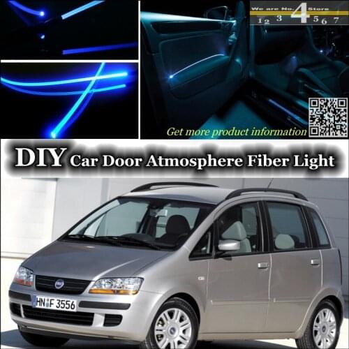 For Fiat Idea interior Ambient Light Tuning Atmosphere Fiber Optic Band Lights Inside Door illumination (Not EL light) Refit
