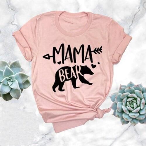 Graphic Tees Women T-shirt Tee Hot MAMA BEAR T-shirt Woman Short Sleeve Female Tees Tops T Shirt