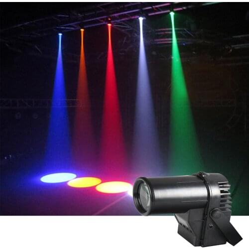 Hot Sale 10W Mini DMX512 Stage Light RGBW Disco Beam LED Pinspot Light for DJ Party KTV Mirror Ball Pin Spot Lights Spotlights