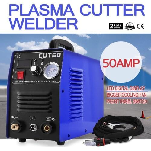 Lightweight portable CUT50 air plasma cutting machine inverter with new quality assurance and powered digital display