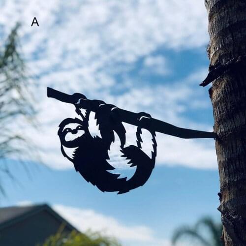 Metal Sloth Art Decoration Outdoor Crafts Cute Ornament for Home Garden Courtyard Creative Gift TS1