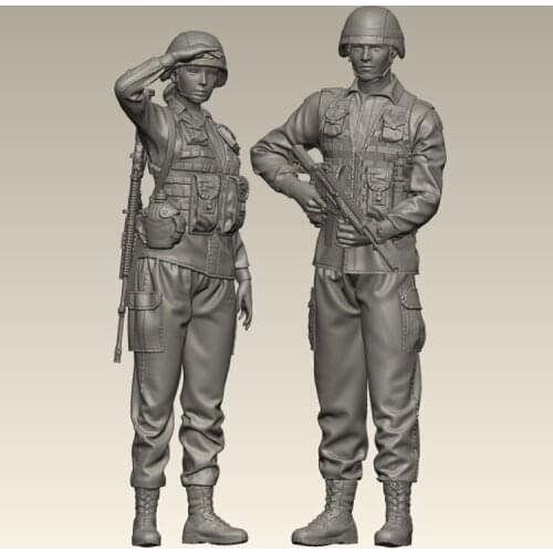 1/35 Resin Model figure GK Soldier, Korean Army ROKA Infantry Set, Military theme, Unassembled and unpainted kit