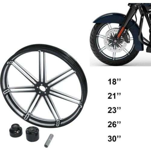 Motorcycle 18'' 21'' 23'' 26'' 30''Front Wheel Rim Hub Single Disc For Harley Touring FLTR FLHR 2008-2020 19