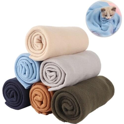 Soft Cat Dog Blanket Fleece Pet Blankets Cat Sleep Mat Warm Thick Bed Cover For Kitten Puppy Other Animals Pet Sleeping Supplies