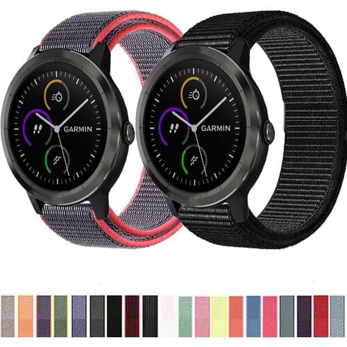 Nylon Sport Wristband For Garmin Venu SQ/Venu 2 Smart Watch Band Loop Bracelet For Vivoactive 4 3 Vivomove HR Forerunner 645 245