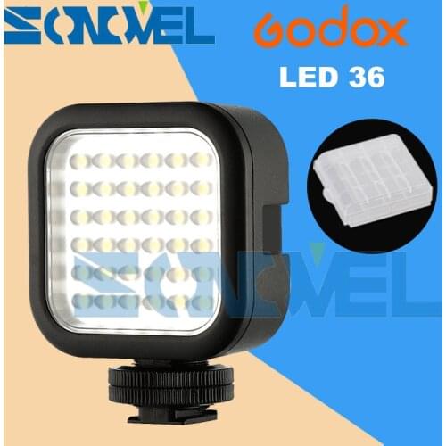Original Godox LED36 LED Video Light 36 LED Lights Lamp Photographic Lighting 5500~6500K for DSLR Camera Camcorder mini DVR