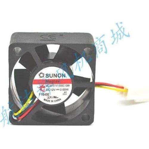 Original MC30151V1-000C-G99 DC 12V 3015 0.65W 30*30*15MM 3CM 3-wire Cooling Fan