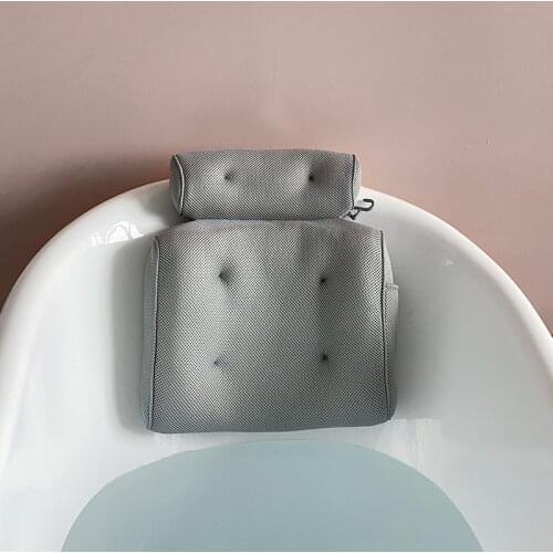 Bath Pillow Spa Bathtub Pillow with 4D Air Mesh Luxury Bath Pillow with 7 Powerful Suction Cups Head, Back, Shoulder and Neck