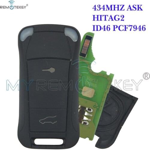 Remtekey Flip remote car key 2 button 434Mhz for Porsche Cayenne 2003 2004 2005 2006 2007 2008 2009 2010 2011 2012