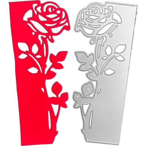 Rose Leaves border Metal Cutting Dies Stencils Die Cut for DIY Scrapbooking Album Paper Card Embossing 49*116mm die cut 2021