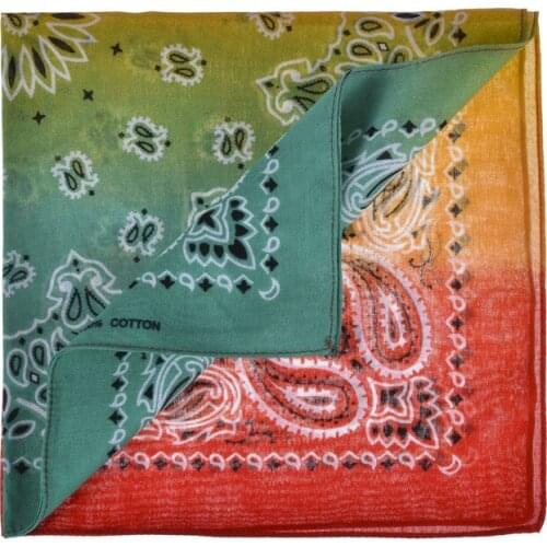 Gradient Hip-hop Hip-hop Scarf Motorcycle Towel Outdoor Riding Cashew Flower Cotton Ever-changing Square Towel