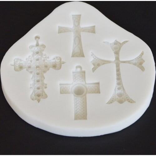 Silicone Fondant Molds Exquisite Cross DIY Handmade DIY Candle Resin Crafts Cake Decorating Tools for Kitchen Durable