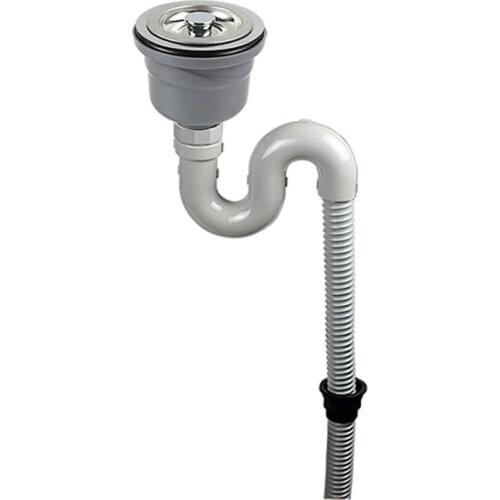 Talea 110mm Kitchen sink strainer waste kit for ceramics sinks Drain Stopper Filter with Plastic Flexible Flume hose Z6001C047
