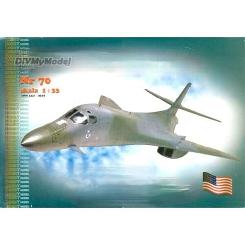 USA B1 cavalry supersonic variable sweep wing bomber DIY Handcraft Paper Model KIT Handmade Toy Puzzles Gift Movie prop