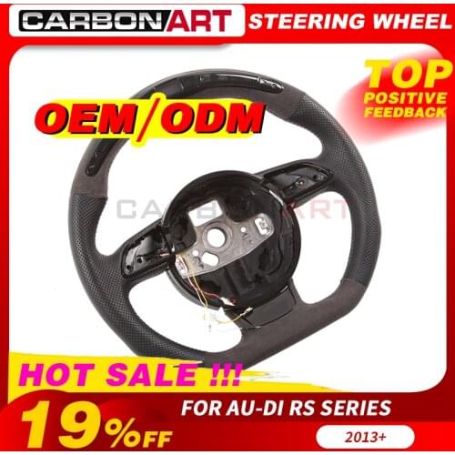 LED Steering wheel carbon fiber for aud-i S3 S4 S5 S6 car styling interior race display steering wheel