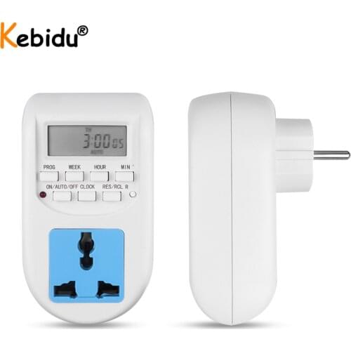 KEBIDU EU Plug Smart Digital Socket Energy Saving Timer Programmable Electronic Timer Socket Switch