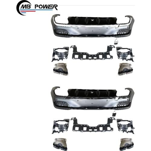 Exterior Body Parts GLE CLASS W167 GLE63 Coupe Car Rear Bumper Diffuser Splitter Shovels Automobile Exhaust Muffuler Tail Pipe