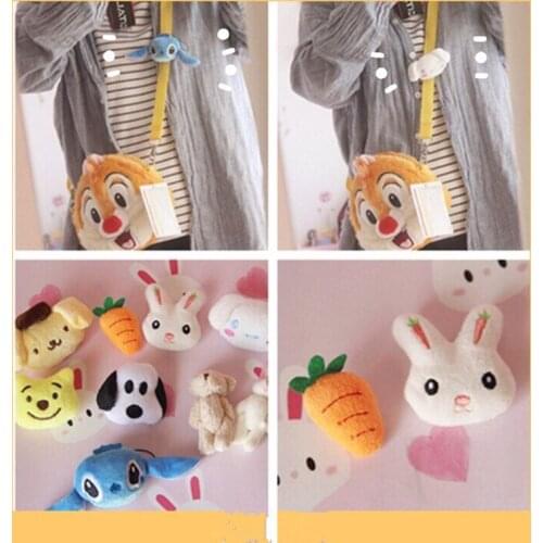 High Quality Japan Anime Cartoon Characters Girl Brooch Plush Toy Cute Doll Badge Pin Gift For Friend 5cm