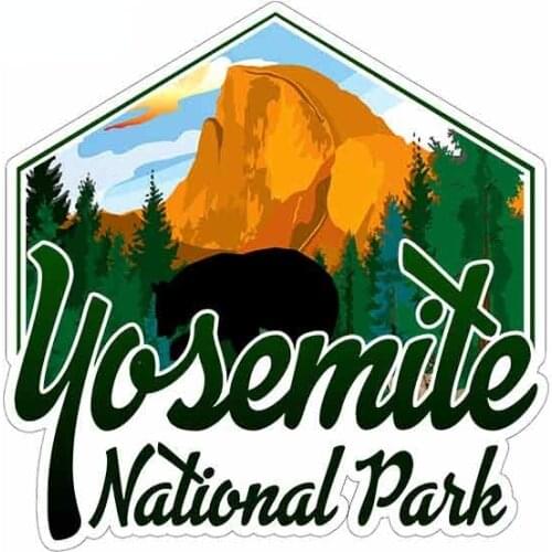 Yosemite National Park Sign Cover Scratches Waterproof Car Stickers Vinyl JDM Bumper Trunk Graphics Windshield Bumper Windows