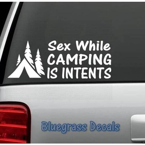 FUNNY SEX TENT CAMPER HIKING CAMPING Decal Sticker for window 15cm