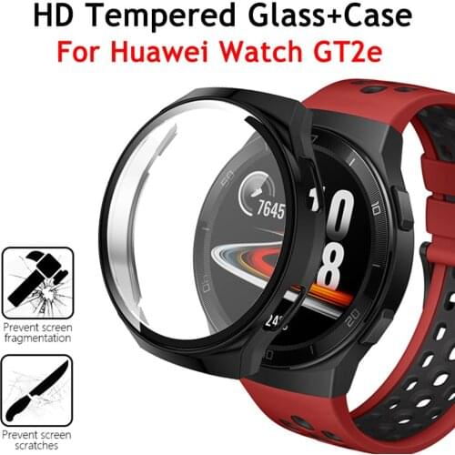 Protective Case For Huawei Watch GT 2E GT2E Watch Protector Full Coverage Bumper Cover With Tempered Glass Screen TPU Case Shell