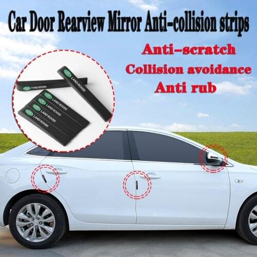 6Pcs Car Door Rearview Mirror Anti-collision Bars Protector Stickers For Land Rover Range Defender Discovery Rover Freelander