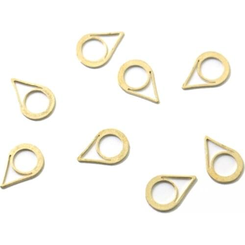 7.6*11.2mm Original Brass Popular Hollow Drop Shape Necklace Charm Suitable for DIY Earring Jewelry Connector