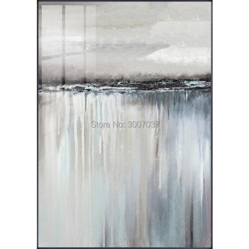 Handmade Abstract Minimalist wall art Grey Canvas Painting Art Wall Pictures For Living Room Home Decor Nordic Style