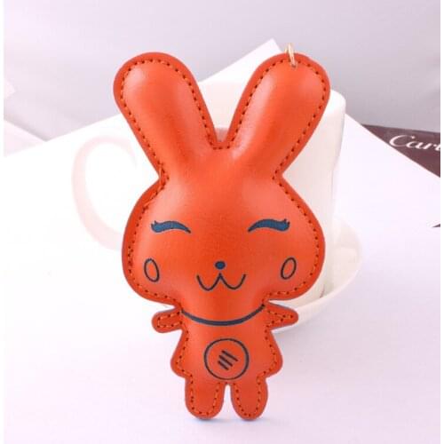 FREE SHIPPING BY DHL 200pcs/lot 2015 High Quality Keyring Pendant Tassels PU Leather Handbag Accessories Cute Bunny Keychain