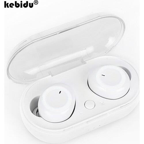 Kebidu TWS 5.0 Wireless Bluetooth Earphone with Charging Box Fingerprint Touch Bluetooth Intelligent Digital Headset