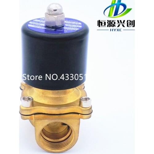 2019 Electromagnetic Valve 2W160-32/40/50 NC/NO 2 Way 1/2" Gas Water Pneumatic Electric Solenoid Valve Water Air 24V AC110V 220V