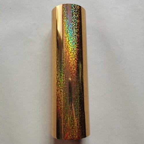 Hot stamping foil holographic foil gold color A03 Blur point pattern hot press on paper or plastic 21cm x120m