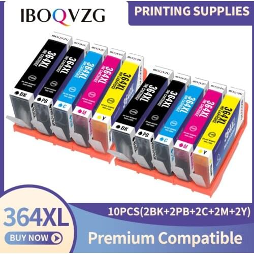 IBOQVZG 5x Compatible For HP 364 XL Ink Cartridge for HP Photosmart DeskJet 3070A 3520 Photosmart 5510 5520 6510 6520 7510 7520