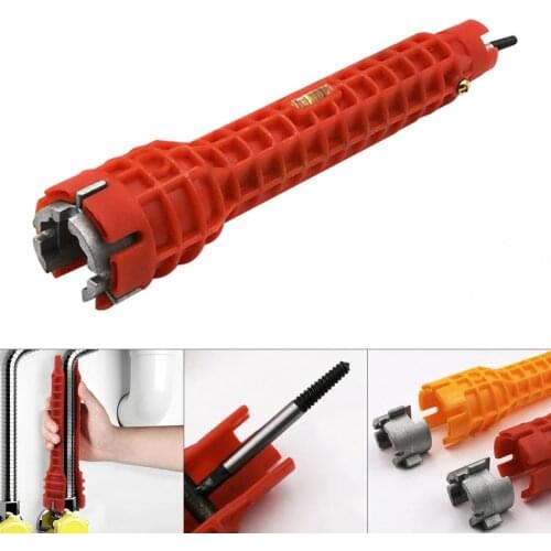 Basin Flume Wrench Faucet Sink Installer Multifunctional Plumbing Tool Fit for Toilet Bowl Bathroom Kitchen Plumbing