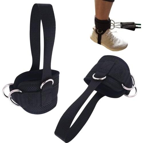 2 PCS D-ring Ankle Strap Ankle Cuffs for Gym Glute Ab Leg Workouts Leg Weights Lifting Exercises Stretch Ankle Anchor Belt