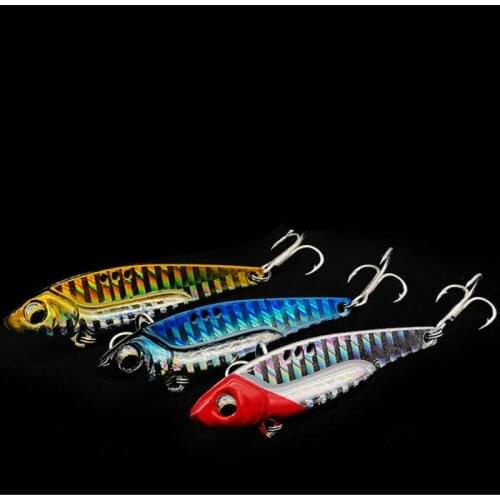 Metal Vib Fishing Lure Weights8-20g Long Shot Slots Hook Metal Jig Articulos De Pesca Isca Artificial Bass Bait Deep Sea Fishing