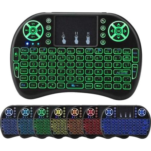 Mini i8 Wireless Keyboard Backlight Backlit 2.4G Air Mouse Keyboard Remote Control Touchpad for Smart Android TV Box Notebook Ta