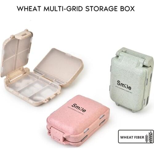 Mini Medicine Pill Box Bandage Box Strorage Box&Bin First Aid Kit Family Emergency Survival Kit Bag For Pill 8 Grids Medical Bag