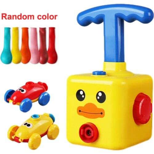 Cartoon Inertial Power Balloon Car Toy Puzzle Fun Inertial Power Car Balloon Toys for Children Gift Education Science Experiment