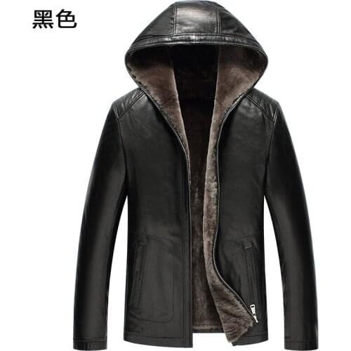 Genuine Leather Jacket Men Winter Jacket Natural Fur Real Sheepskin Coat for Men 100% Wool Liner Hooded Jackets F19S520 YY386