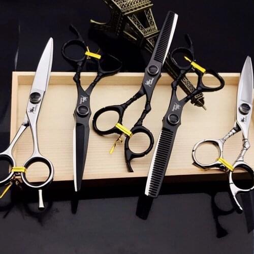 6 Professional Hair Salon Structure Scissors Set Cutting Barber Haircut Thinning Shear Scissors Hairdressing Hair Tools Scissors