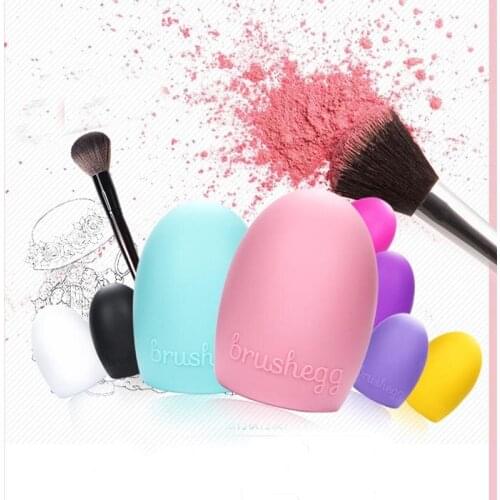 New Egg Cleaning Glove MakeUp Washing Brush Scrubber Cosmetic Brushegg Cosmetic Brush Egg Brush Clean Beauty tool 11 colors