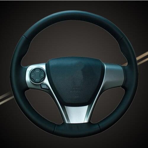 Car Braid On The Steering Wheel Cover for Toyota Camry 2012 2013 2014 Venza 2013 2014 2015 Interior Auto Braiding Wheel Covers