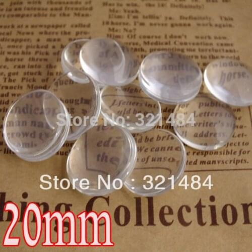 WHOLESALE 20mm 500piece Flatback Glass Dome Cabochons For Ring, Earring, Braclet, Pendant Blank Jewelry DIY