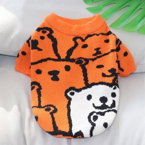 Autumn and winter clothing pet knitted sweater cat Bichon Hiromi Schnauzer Teddy VIP small dog dog clothes